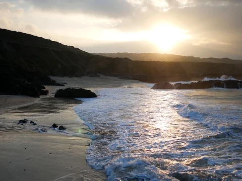 Sunset beach Stock Footage 71712800