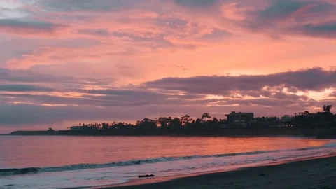 Sunset At The Beach Video stock 71942859