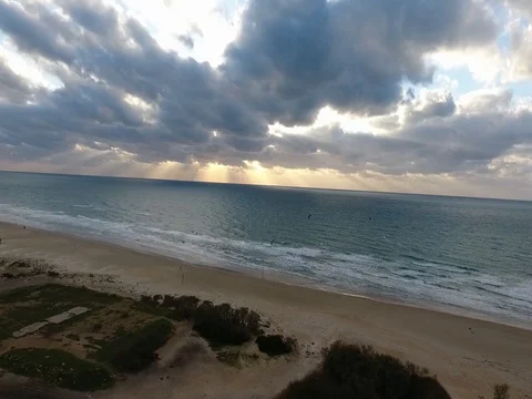 Sunset at the beach Vidéo 74043550
