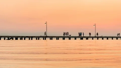 Sunset at the beach Video stock 78829406