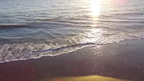 Sunset on the Beach Stock Footage