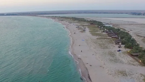Sunset on the beach Stock Footage 80482853