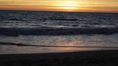 Sunset beach Stock Footage 82549811