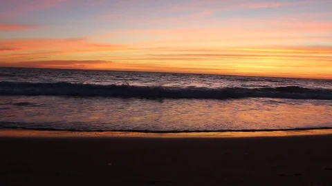 Sunset beach Stock Footage 82549830