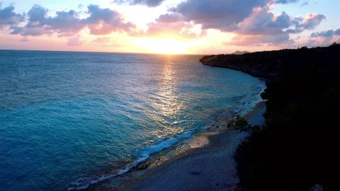 Sunset at beach Stock Footage 83318666