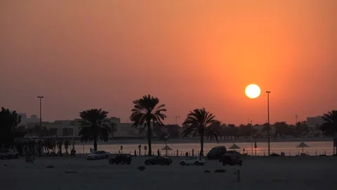 Sunset on the beach Video stock 85327934