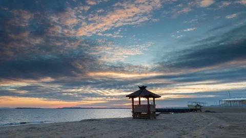 Sunset on the beach 스톡 동영상 88316058