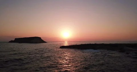 Sunset On The Beach Stock Footage 92992352