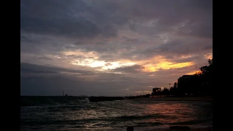 Sunset on beach 動画素材 93465833