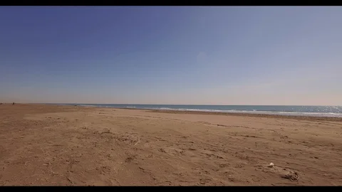 Sunset on the Beach Stock Footage 95285441