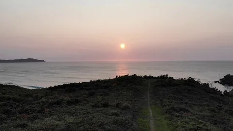Sunset at the beach Stock Footage 98563032