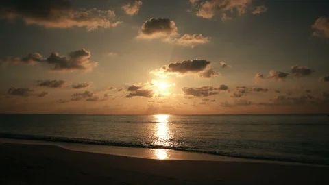 Sunset in the beach Stock Footage 99284204