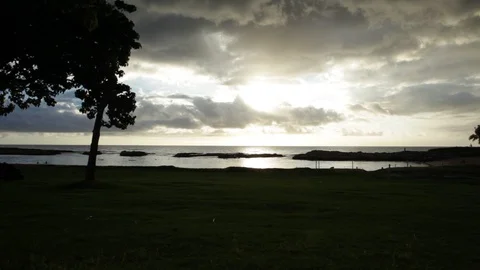 Sunset at The Beach Stock Footage 104784207