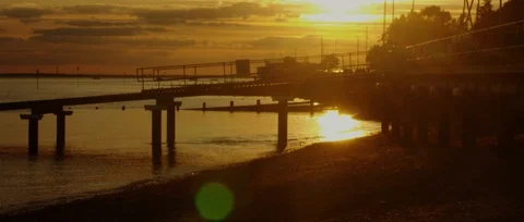 Sunset At The Beach Stock Footage 116087891