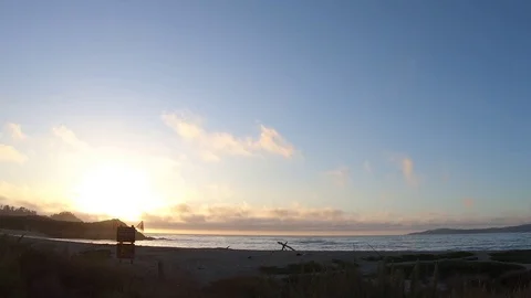 Sunset Beach Stock Footage 123624515