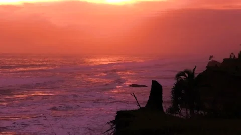 Sunset beach Stock Footage 130913840