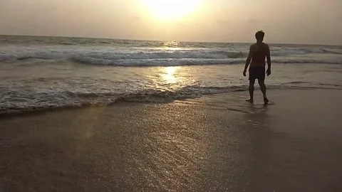 Sunset Beach Stock Footage