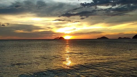 Sunset at the beach Stock Footage 131394755