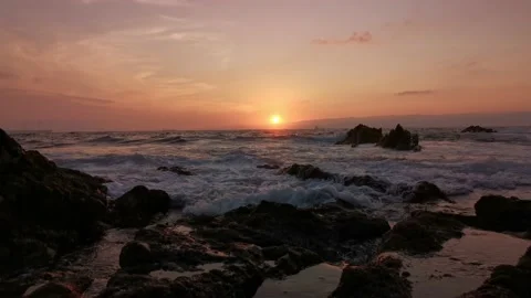 Sunset from the beach Stock Footage 131604563