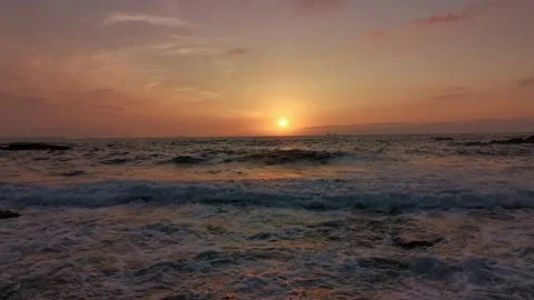 Sunset from the beach Stock Footage 131604706