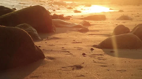 Sunset at the Beach Stock Footage 138845923
