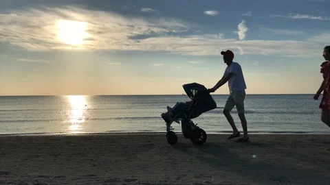 Sunset beach Stock Footage 140622040