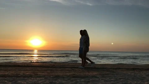 Sunset beach Stock Footage 140838046