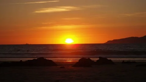 Sunset in the beach. Stock Footage 142724395