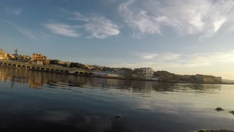 Sunset from beach Video stock 146861615