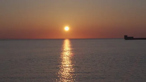 Sunset at the beach Stock Footage 152737939