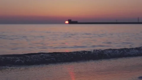 Sunset at the beach Stock Footage 152737956
