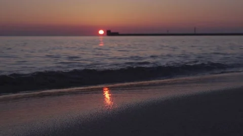 Sunset at the beach Stock Footage 152738245