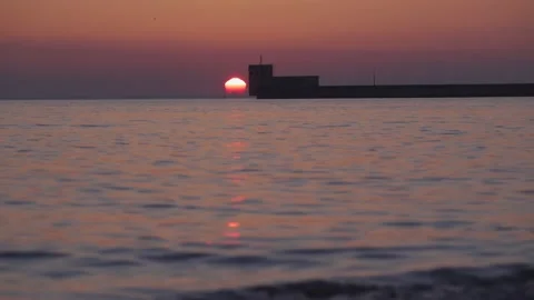 Sunset at the beach Stock Footage 152738255