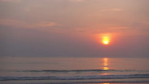 Sunset on the beach	 Stock Footage 153379163