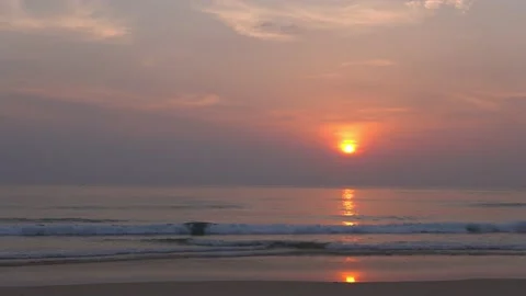 Sunset on the beach	 Stock Footage 153379252