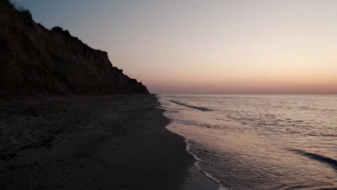 Sunset on the beach Stock Footage 155410029