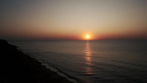 Sunset on the beach Stock Footage 155410043