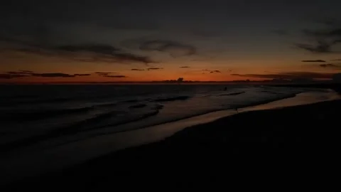 Sunset at the beach  Stock Footage 157396786