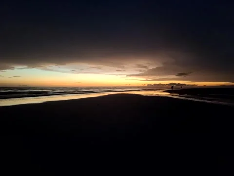 Sunset at the beach Stock Footage 157396914