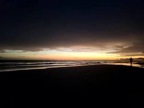 Sunset Beach Stock Footage 157396916