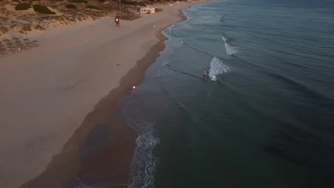 Sunset at the beach Stock Footage 158548774
