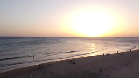 Sunset at the beach Stock Footage 158548889