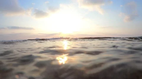 Sunset at beach  Stock Footage 159334134