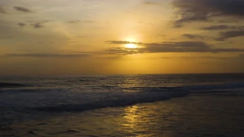 Sunset in the beach Stock Footage 160634740