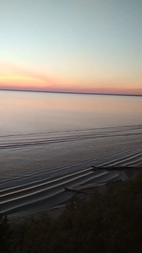 Sunset on the beach Stock Footage 164905594