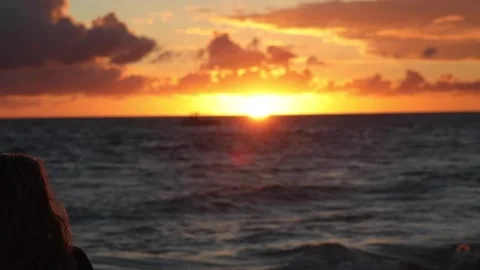 Sunset on the beach Stock Footage 167562411