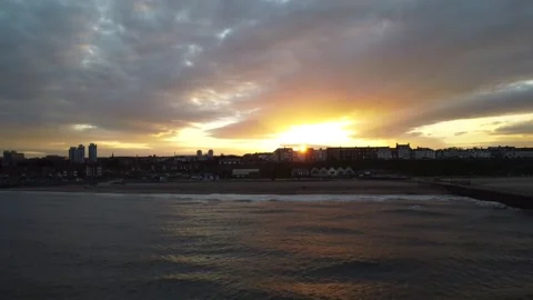 Sunset on the beach Stock Footage 185147052