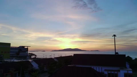 SUNSET IN THE BEACH Stock Footage 205361256