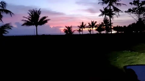 Sunset on the beach 動画素材 208703002