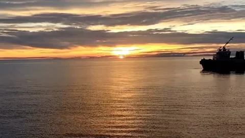 Sunset on the beach... Stock Footage 211716371